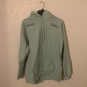 mayfair group it costs zero dollars to be a nice person green hoodie size M/L